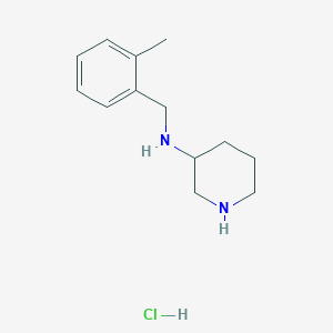N-(2-Methylbenzyl)piperidin-3-amine hydrochloride chemical structure (CAS 1289384-74-2)
