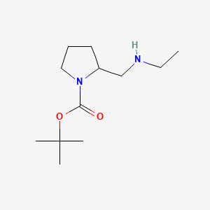 tert-Butyl 2-((ethylamino)methyl)pyrrolidine-1-carboxylate chemical structure (CAS 1289385-02-9)