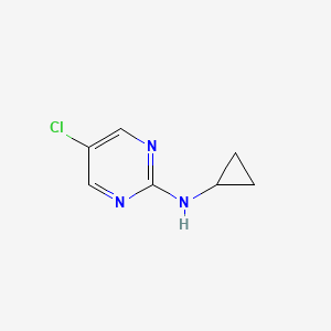 5-Chloro-N-cyclopropylpyrimidin-2-amine chemical structure (CAS 1289385-19-8)