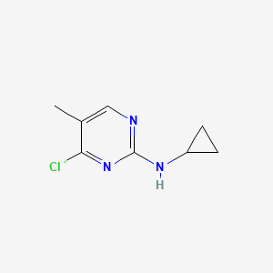 4-Chloro-N-cyclopropyl-5-methylpyrimidin-2-amine chemical structure (CAS 1289385-24-5)