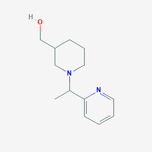 (1-(1-(Pyridin-2-yl)ethyl)piperidin-3-yl)methanol chemical structure (CAS 1289385-66-5)