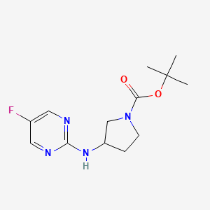 tert-Butyl 3-((5-fluoropyrimidin-2-yl)amino)pyrrolidine-1-carboxylate chemical structure (CAS 1289385-93-8)