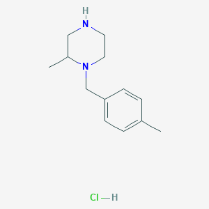2-Methyl-1-(4-methylbenzyl)piperazine hydrochloride chemical structure (CAS 1289386-05-5)