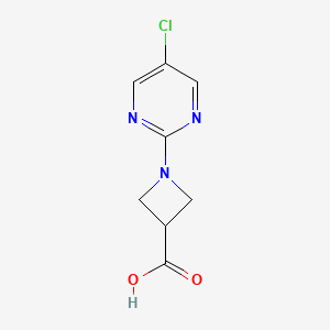 1-(5-Chloropyrimidin-2-yl)azetidine-3-carboxylic acid chemical structure (CAS 1289386-16-8)
