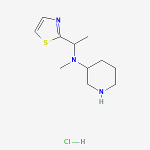N-Methyl-N-(1-(thiazol-2-yl)ethyl)piperidin-3-amine hydrochloride chemical structure (CAS 1289386-23-7)