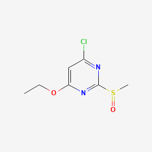 4-Chloro-6-ethoxy-2-(methylsulfinyl)pyrimidine chemical structure (CAS 1289386-28-2)