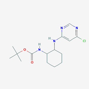 tert-Butyl (2-((6-chloropyrimidin-4-yl)amino)cyclohexyl)carbamate chemical structure (CAS 1289386-75-9)