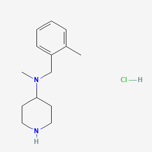 N-Methyl-N-(2-methylbenzyl)piperidin-4-amine hydrochloride chemical structure (CAS 1289387-21-8)
