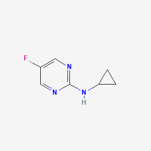 N-Cyclopropyl-5-fluoropyrimidin-2-amine chemical structure (CAS 1289387-32-1)