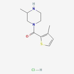 (3-Methylpiperazin-1-yl)(3-methylthiophen-2-yl)methanone hydrochloride chemical structure (CAS 1289387-43-4)