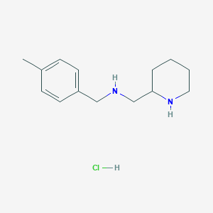 N-(4-Methylbenzyl)-1-(piperidin-2-yl)methanamine hydrochloride chemical structure (CAS 1289387-58-1)