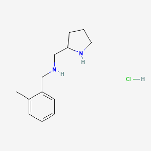 N-(2-Methylbenzyl)-1-(pyrrolidin-2-yl)methanamine hydrochloride chemical structure (CAS 1289387-80-9)