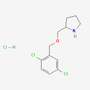 2-(((2,5-Dichlorobenzyl)oxy)methyl)pyrrolidine hydrochloride chemical structure (CAS 1289388-39-1)