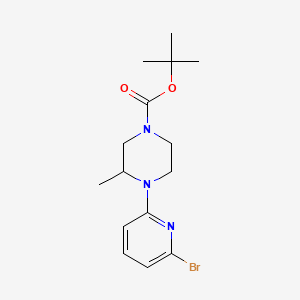 tert-Butyl 4-(6-bromopyridin-2-yl)-3-methylpiperazine-1-carboxylate chemical structure (CAS 1289388-57-3)