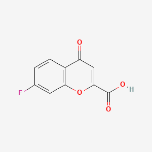 7-Fluoro-4-oxo-4H-chromene-2-carboxylic acid chemical structure (CAS 128942-39-2)