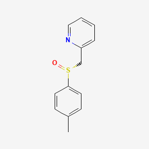 (R)-2-((p-Tolylsulfinyl)methyl)pyridine chemical structure (CAS 128949-52-0)