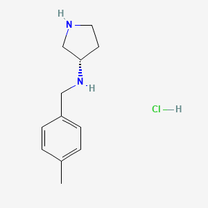 (S)-N-(4-Methylbenzyl)pyrrolidin-3-amine hydrochloride chemical structure (CAS 1289585-18-7)