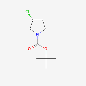 (R)-tert-Butyl 3-chloropyrrolidine-1-carboxylate chemical structure (CAS 1289585-27-8)