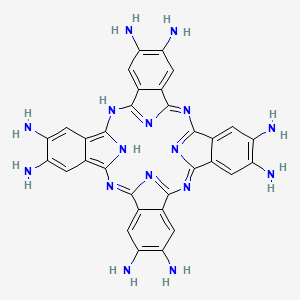 29H,31H-Phthalocyanine-2,3,9,10,16,17,23,24-octamine chemical structure (CAS 128976-35-2)