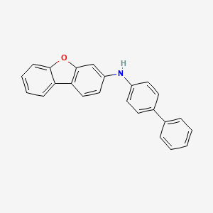 N-([1,1'-Biphenyl]-4-yl)dibenzo[b,d]furan-3-amine chemical structure (CAS 1290039-85-8)