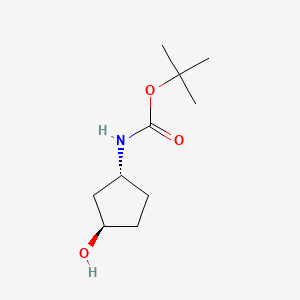 tert-Butyl ((1R,3R)-3-hydroxycyclopentyl)carbamate chemical structure (CAS 1290191-64-8)