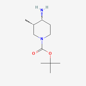 tert-Butyl (3S,4R)-4-amino-3-methylpiperidine-1-carboxylate chemical structure (CAS 1290191-72-8)