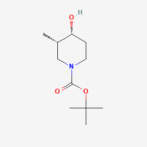 tert-Butyl (3S,4R)-4-hydroxy-3-methylpiperidine-1-carboxylate chemical structure (CAS 1290191-83-1)