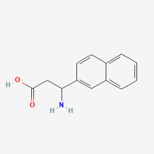 DL-3-Amino-3-(2-naphthyl)propionic acid chemical structure (CAS 129042-57-5)