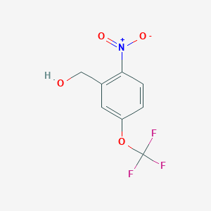 (2-Nitro-5-(trifluoromethoxy)phenyl)methanol chemical structure (CAS 1290618-00-6)