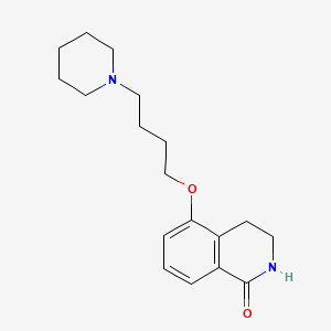 5-(4-(Piperidin-1-yl)butoxy)-3,4-dihydroisoquinolin-1(2H)-one chemical structure (CAS 129075-73-6)