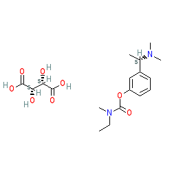 (S)-3-(1-(Dimethylamino)ethyl)phenyl ethyl(methyl)carbamate (2R,3R)-2,3-dihydroxysuccinate chemical structure (CAS 129101-54-8)