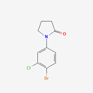 1-(4-Bromo-3-chlorophenyl)pyrrolidin-2-one chemical structure (CAS 1291487-17-6)