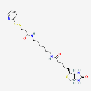 5-((3aS,4S,6aR)-2-Oxohexahydro-1H-thieno[3,4-d]imidazol-4-yl)-N-(6-(3-(pyridin-2-yldisulfanyl)propanamido)hexyl)pentanamide chemical structure (CAS 129179-83-5)