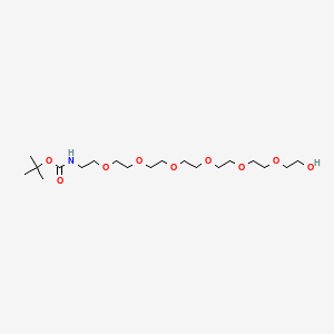 tert-Butyl (20-hydroxy-3,6,9,12,15,18-hexaoxaicosyl)carbamate chemical structure (CAS 1292268-13-3)