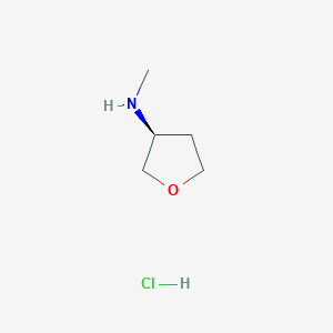 (S)-N-Methyltetrahydrofuran-3-amine hydrochloride chemical structure (CAS 1292324-44-7)