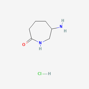 6-Aminoazepan-2-one hydrochloride chemical structure (CAS 1292369-18-6)
