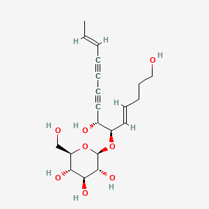 (2R,3R,4S,5S,6R)-2-(((4E,12E)-1,7-Dihydroxytetradeca-4,12-dien-8,10-diyn-6-yl)oxy)-6-(hydroxymethyl)tetrahydro-2H-pyran-3,4,5-triol chemical structure (CAS 129277-38-9)