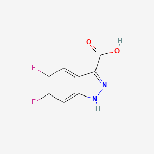 5,6-Difluoro-1H-indazole-3-carboxylic acid chemical structure (CAS 129295-33-6)