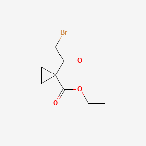 Ethyl 1-(2-bromoacetyl)cyclopropanecarboxylate chemical structure (CAS 129306-05-4)