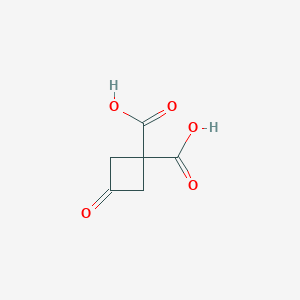 3-Oxocyclobutane-1,1-dicarboxylic acid chemical structure (CAS 129314-76-7)