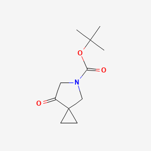 tert-Butyl 7-oxo-5-azaspiro[2.4]heptane-5-carboxylate chemical structure (CAS 129321-62-6)