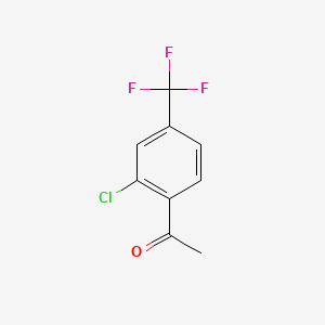 1-(2-Chloro-4-(trifluoromethyl)phenyl)ethanone chemical structure (CAS 129322-81-2)