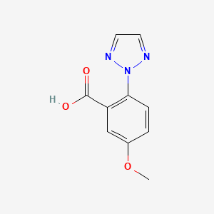 5-Methoxy-2-(2H-1,2,3-triazol-2-yl)benzoic acid chemical structure (CAS 1293284-55-5)