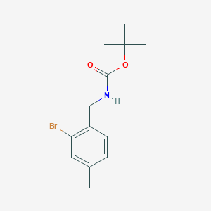 tert-Butyl (2-bromo-4-methylbenzyl)carbamate chemical structure (CAS 1293324-03-4)