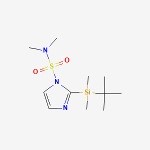 2-(tert-Butyldimethylsilyl)-N,N-dimethyl-1H-imidazole-1-sulfonamide chemical structure (CAS 129378-52-5)
