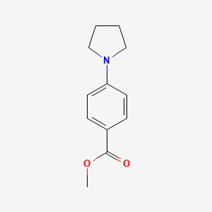 Methyl 4-(pyrrolidin-1-yl)benzoate chemical structure (CAS 129414-26-2)