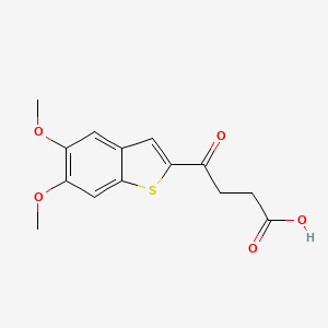 4-(5,6-Dimethoxybenzo[b]thiophen-2-yl)-4-oxobutanoic acid chemical structure (CAS 129425-81-6)