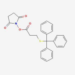 2,5-Dioxopyrrolidin-1-yl 3-(tritylthio)propanoate chemical structure (CAS 129431-12-5)