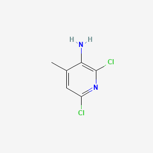2,6-Dichloro-4-methylpyridin-3-amine chemical structure (CAS 129432-25-3)