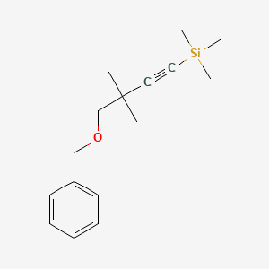 (4-(Benzyloxy)-3,3-dimethylbut-1-yn-1-yl)trimethylsilane chemical structure (CAS 1294504-65-6)
